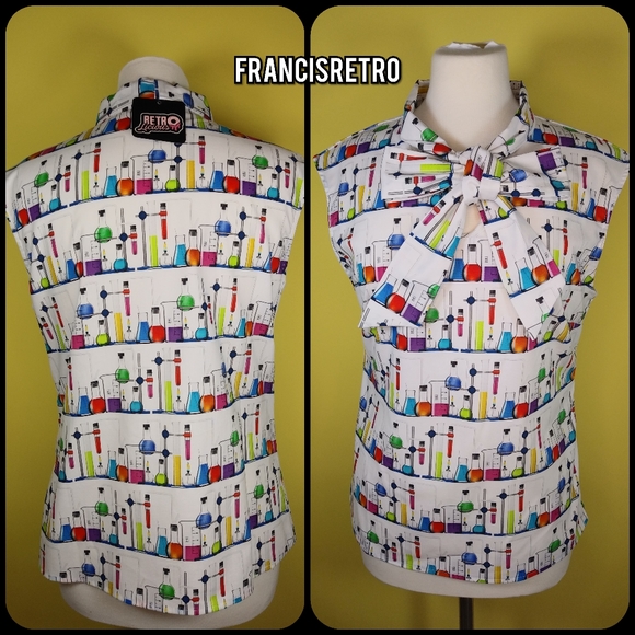 ONE LEFT! Retrolicious Science Teacher Blouse - Picture 4 of 8